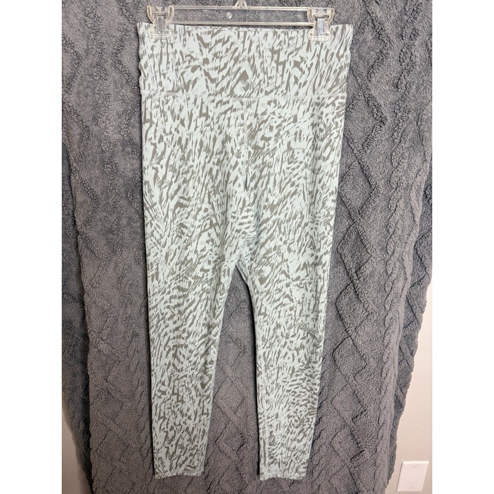 GapFit Studio Sky High Leggings Medium Grey Abstract Print